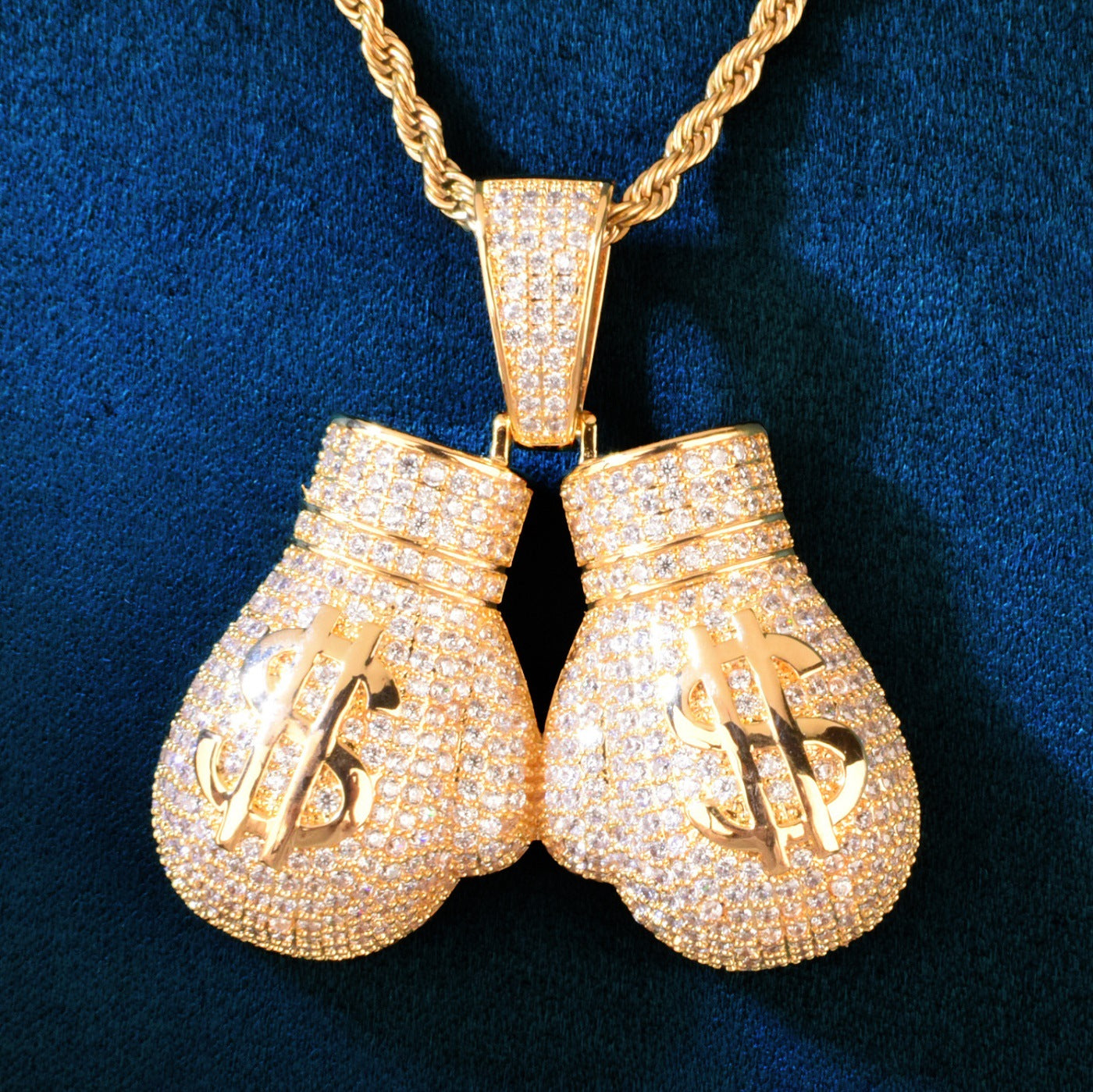 Iced Out Money Bag Pendant Necklace