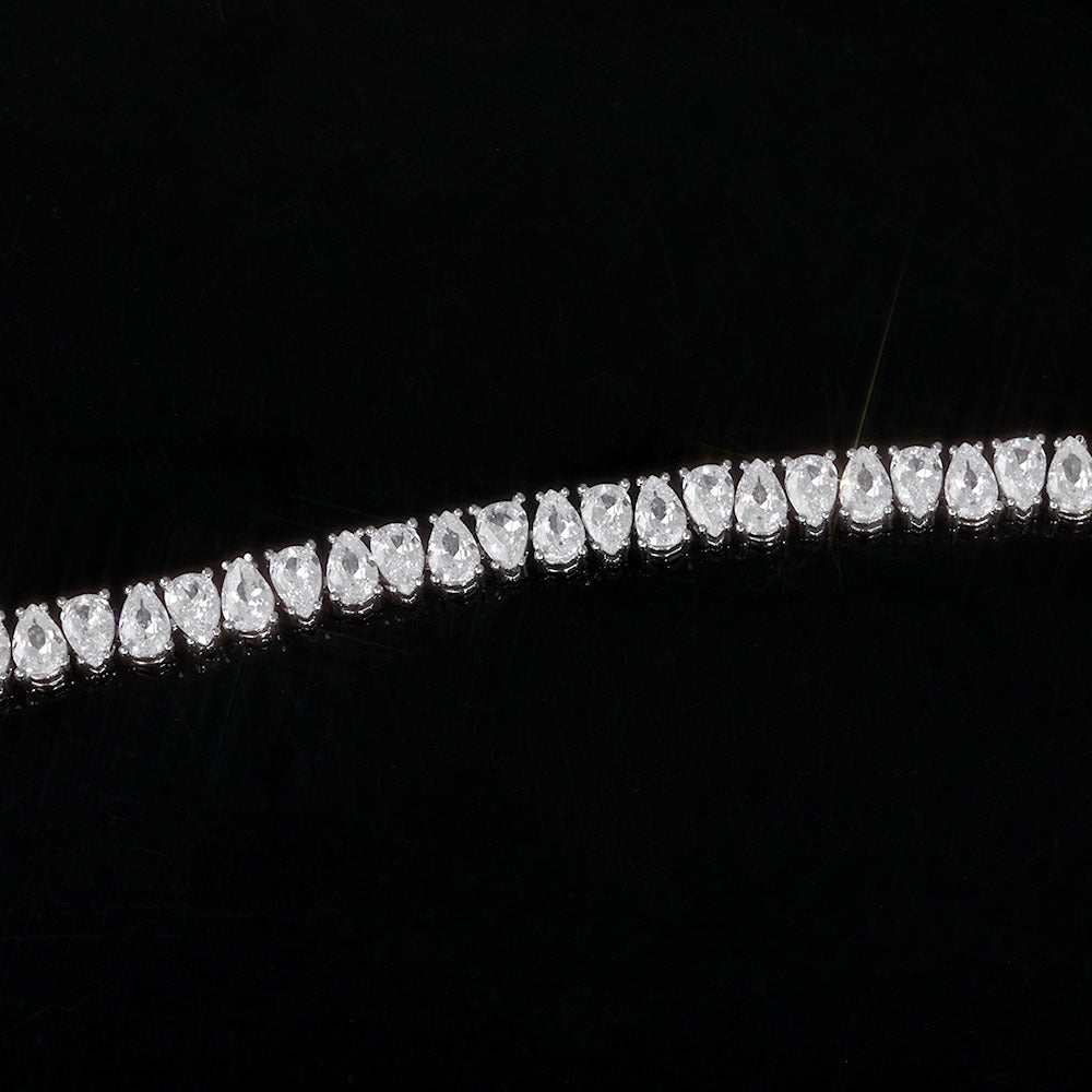 6 mm Pear CZ Tennis Copper Necklace or Bracelet - CHA393 product image