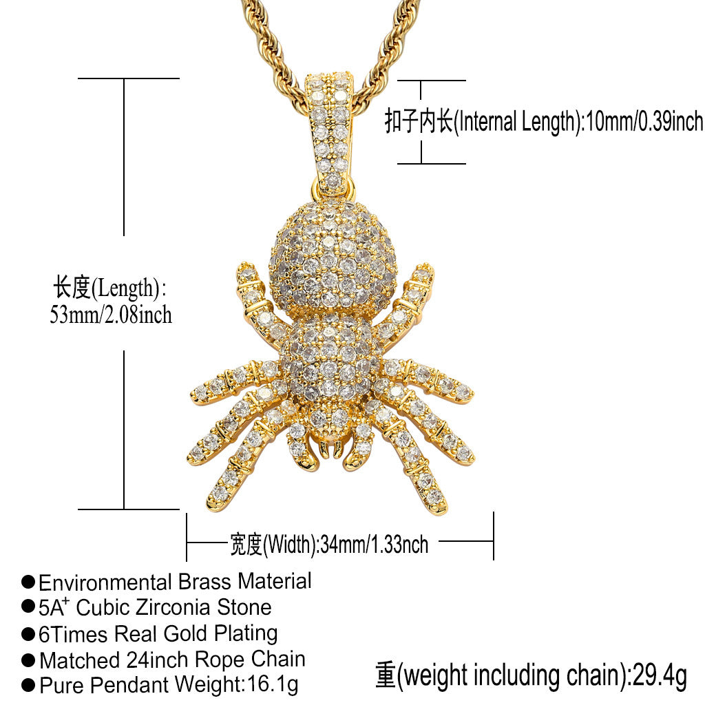 Hip Hop Fashion Copper Pendant Necklace for Men and Women