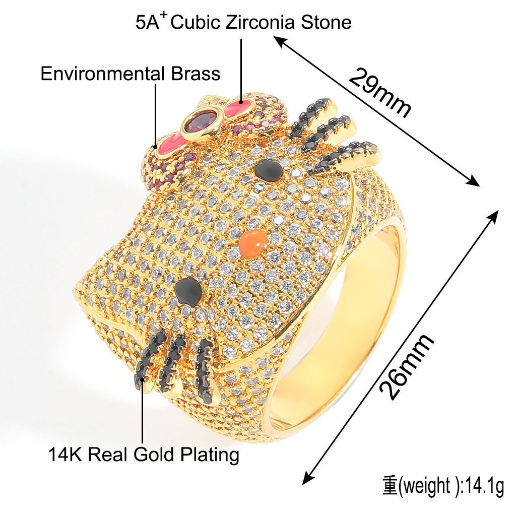 Hip Hop Letter Cubic Zirconia Pendant Necklace for Men