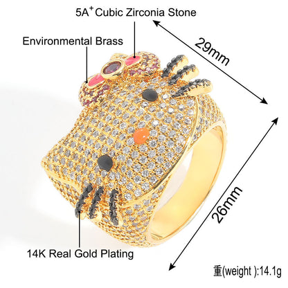 Hip Hop Letter Cubic Zirconia Pendant Necklace for Men