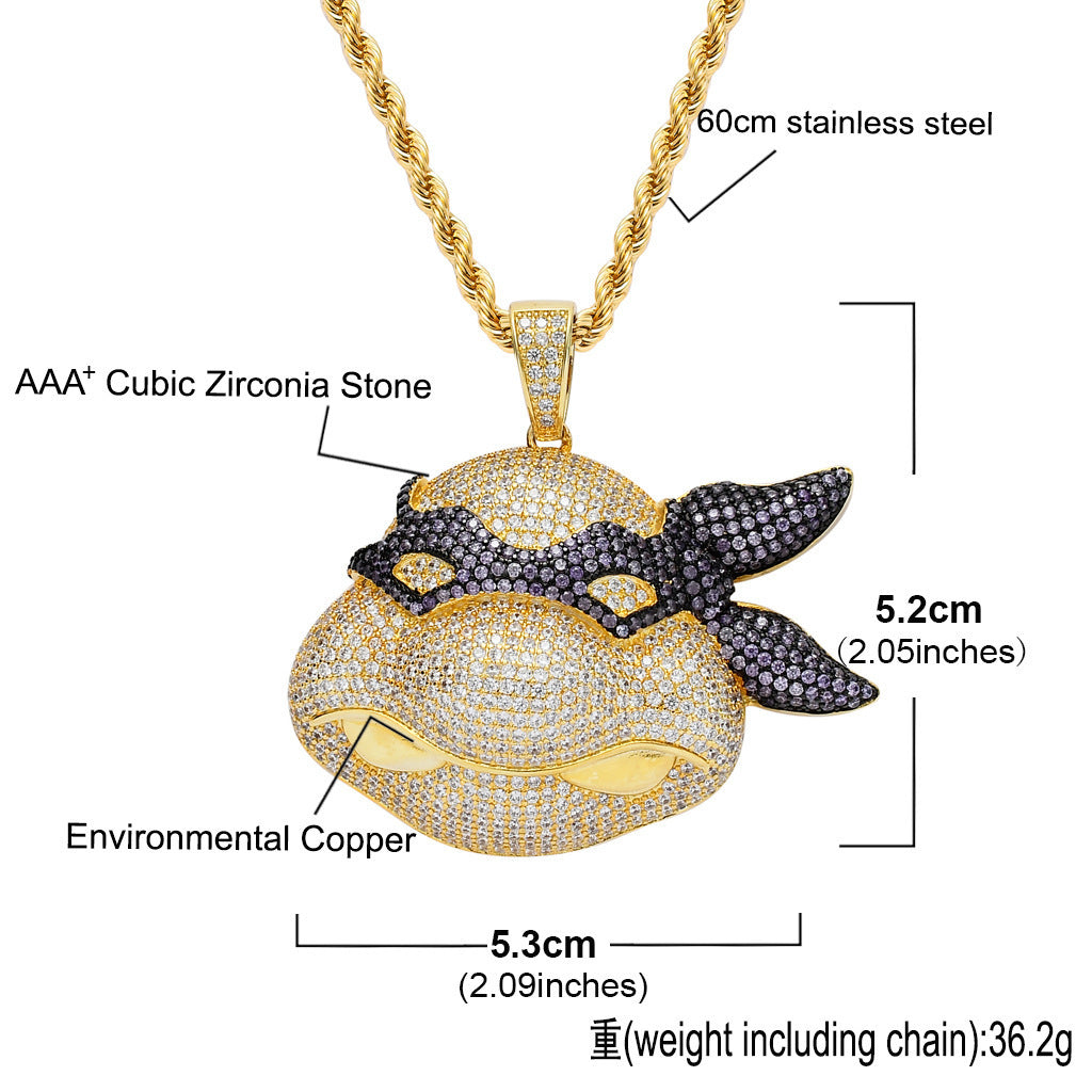 Hip Hop Fashion Copper Pendant Necklace for Men and Women