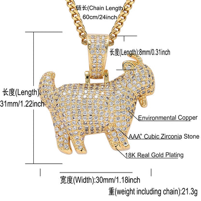 Hip Hop Fashion Copper Pendant Necklace for Men and Women