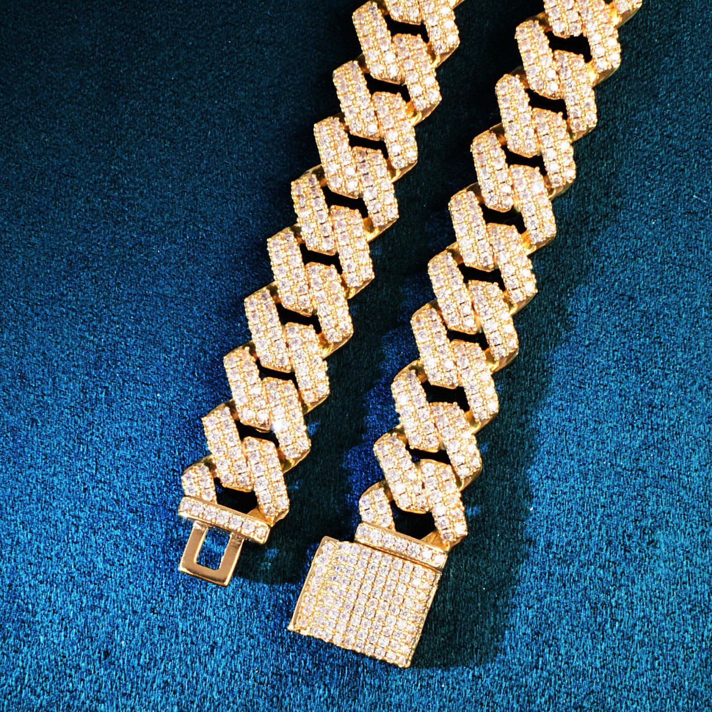 Iced Out Cuban Link Chain Necklace for Men Unisex Hip Hop