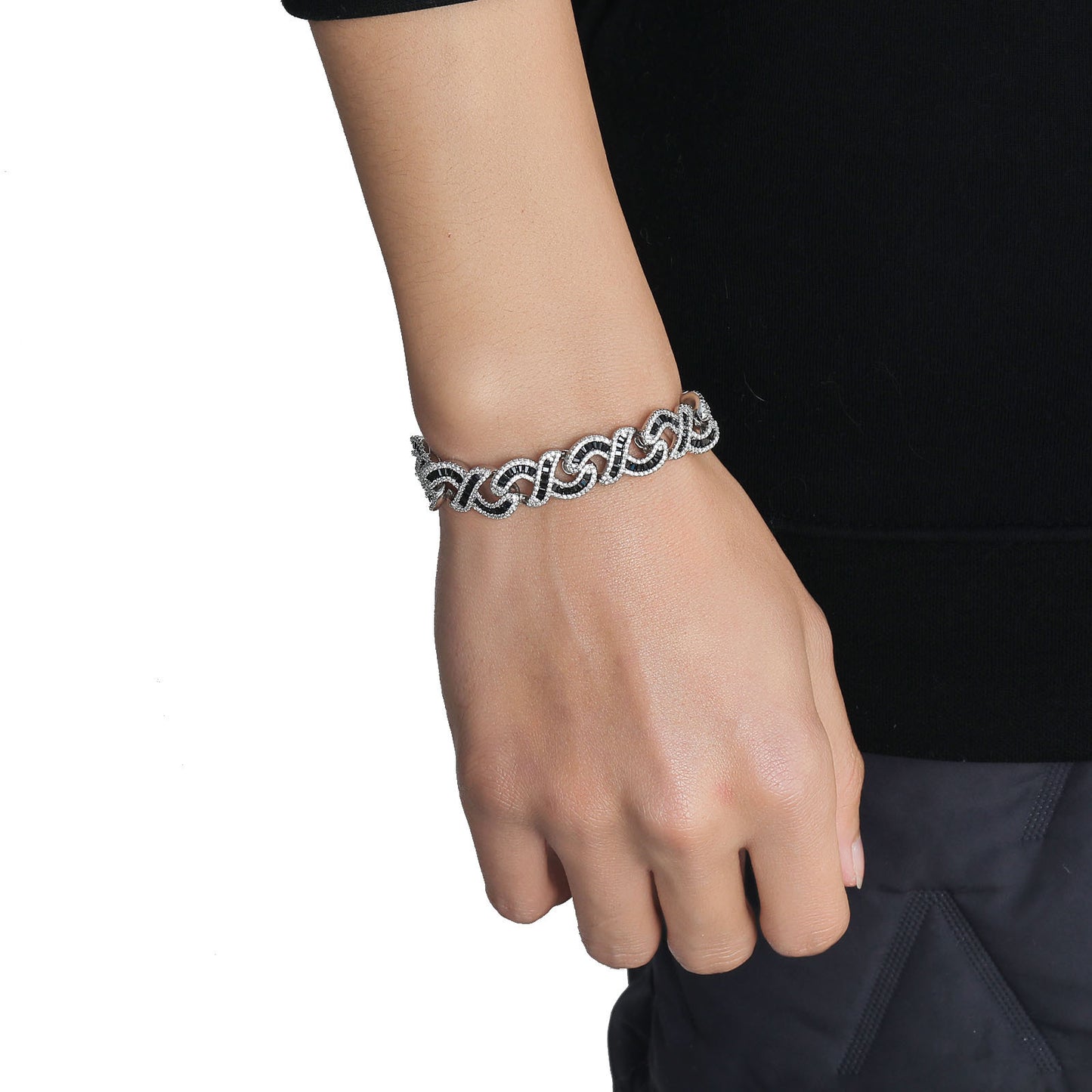 Hip Hop Cuban Link Cubic Zirconia Bracelet for Men