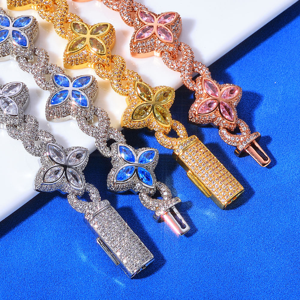 Clover and Infinity CZ Link Copper Necklace or Bracelet - CHA295 product image