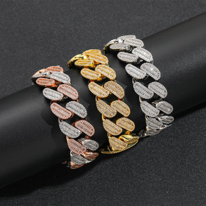 Hip Hop Cuban Link Cubic Zirconia Necklace for Men