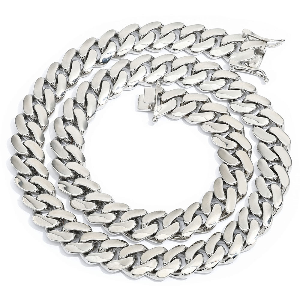 Unisex Gold Tone Cuban Link Chain Necklace & Bracelet Set Hip Hop Statement Jewelry product image