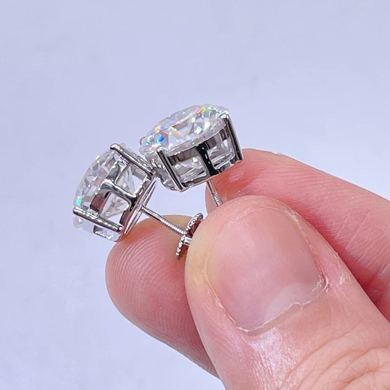 Round Cubic Zirconia Stud Earrings product image