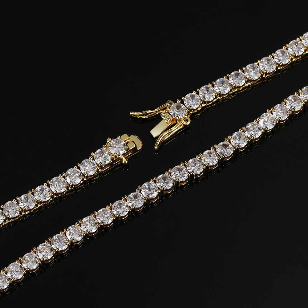 3-6 mm Round CZ Tennis Copper Necklace - CHA003 product image