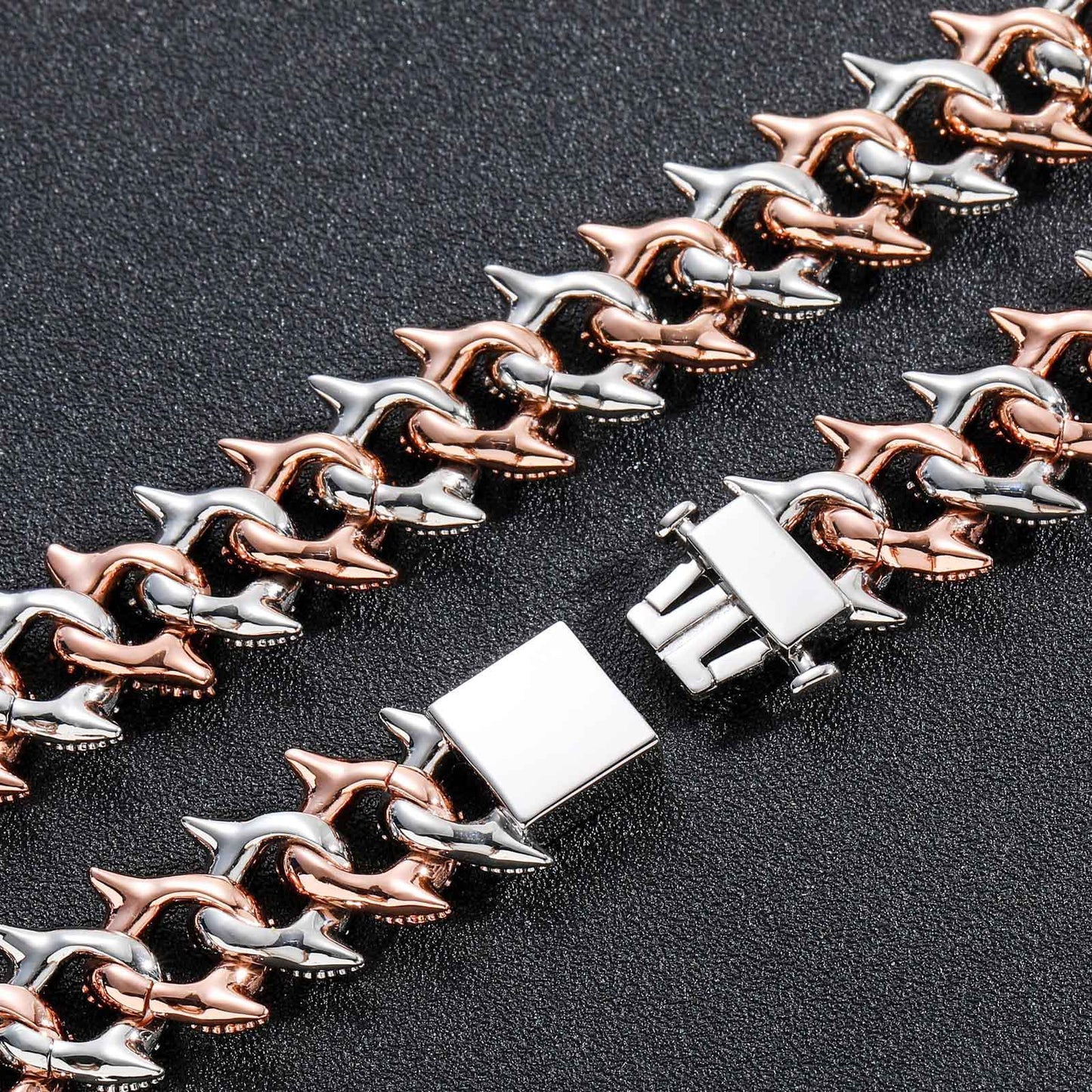 Hip Hop Light Luxury Cuban Link Thorn Spike Cubic Zirconia Necklace for Men