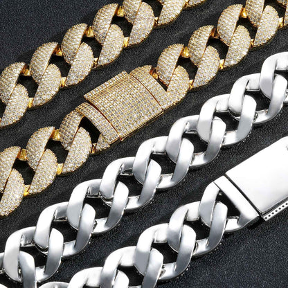 Hip Hop Cuban Link Bubble Copper Bracelet for Men