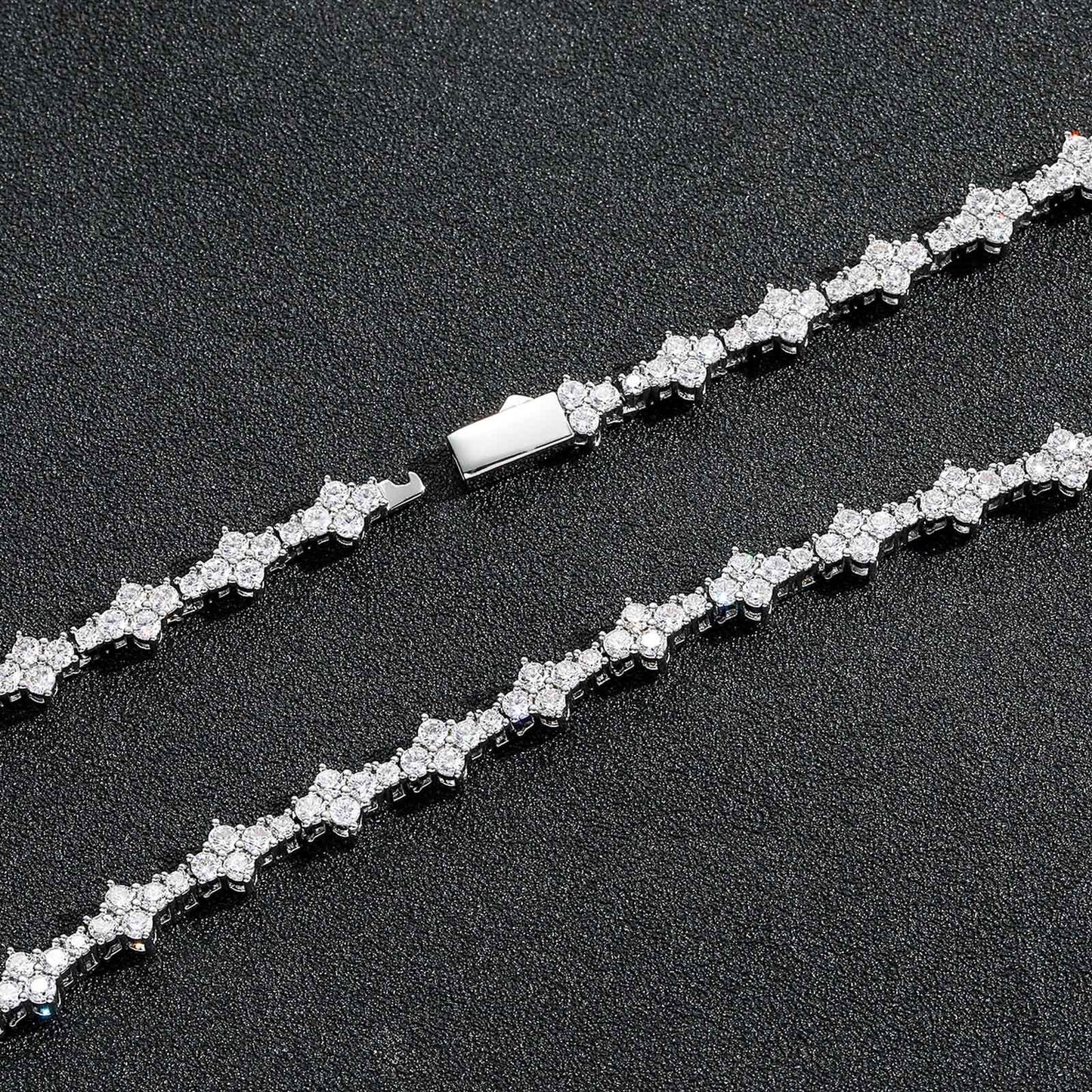 Hip Hop Light Luxury Fashion Cubic Zirconia Bracelet for Men and Women