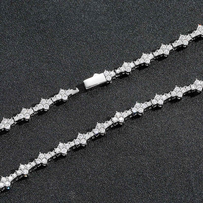 Hip Hop Light Luxury Fashion Cubic Zirconia Bracelet for Men and Women