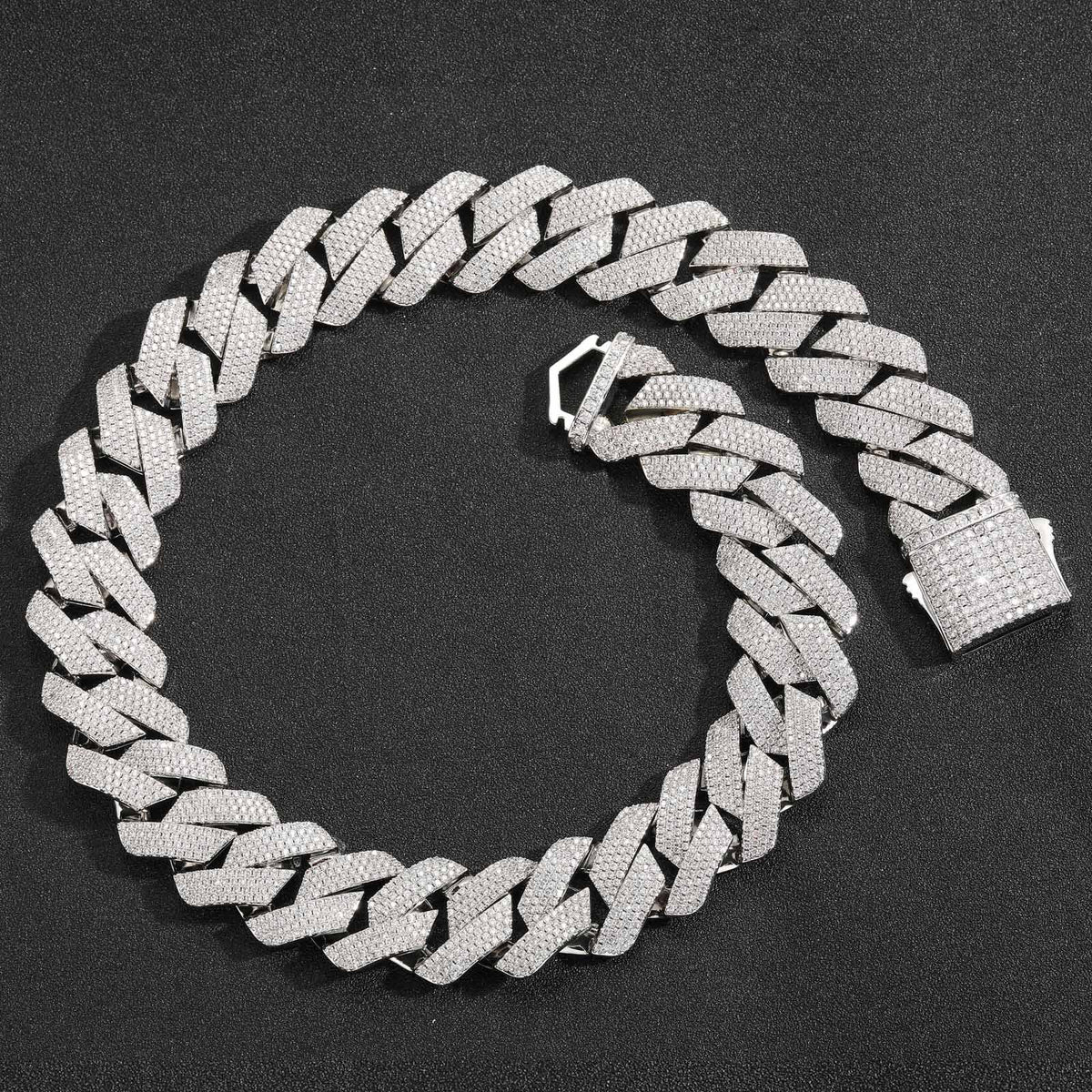 Hip Hop Minimalist Cuban Link Cubic Zirconia Necklace for Men product image