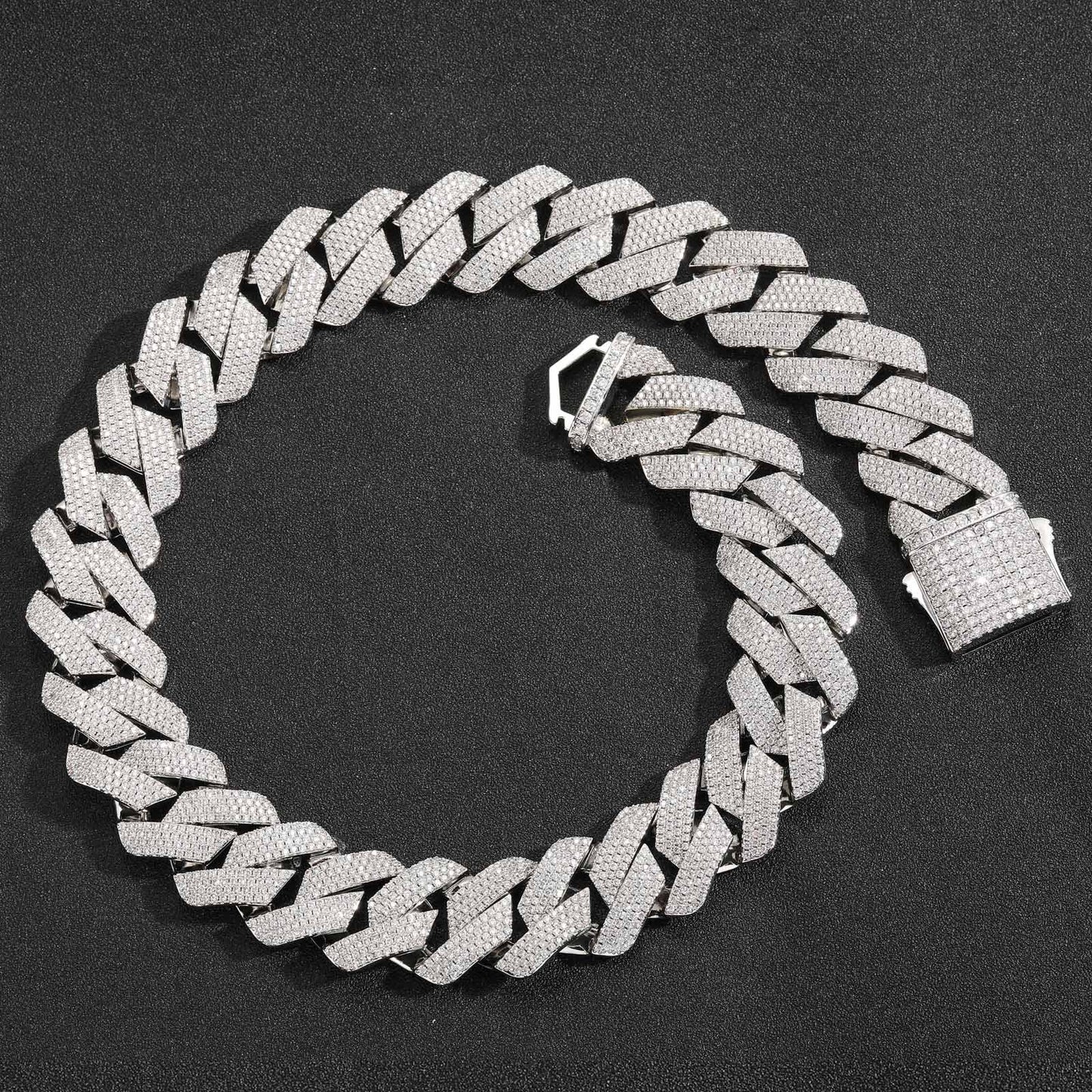 Hip Hop Minimalist Cuban Link Cubic Zirconia Necklace for Men
