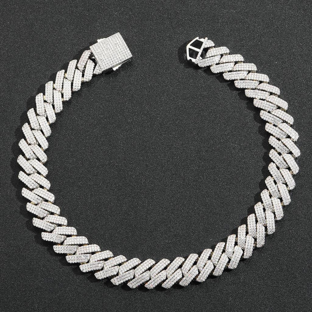 Hip Hop Cuban Link Cubic Zirconia Necklace for Men