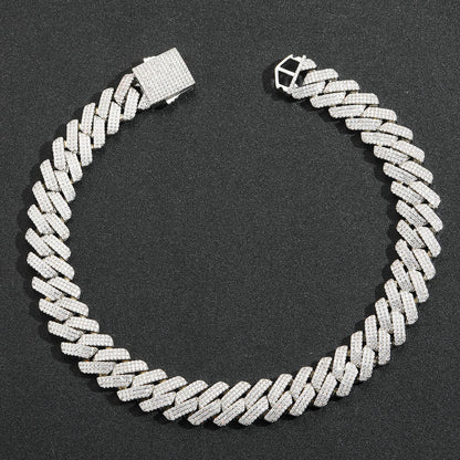 Hip Hop Cuban Link Cubic Zirconia Necklace for Men