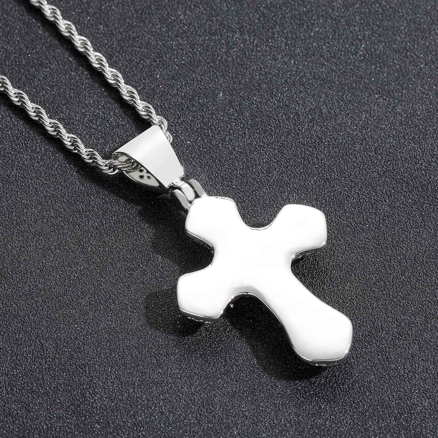 Hip Hop Geometric Round Cubic Zirconia Pendant Necklace for Men and Women