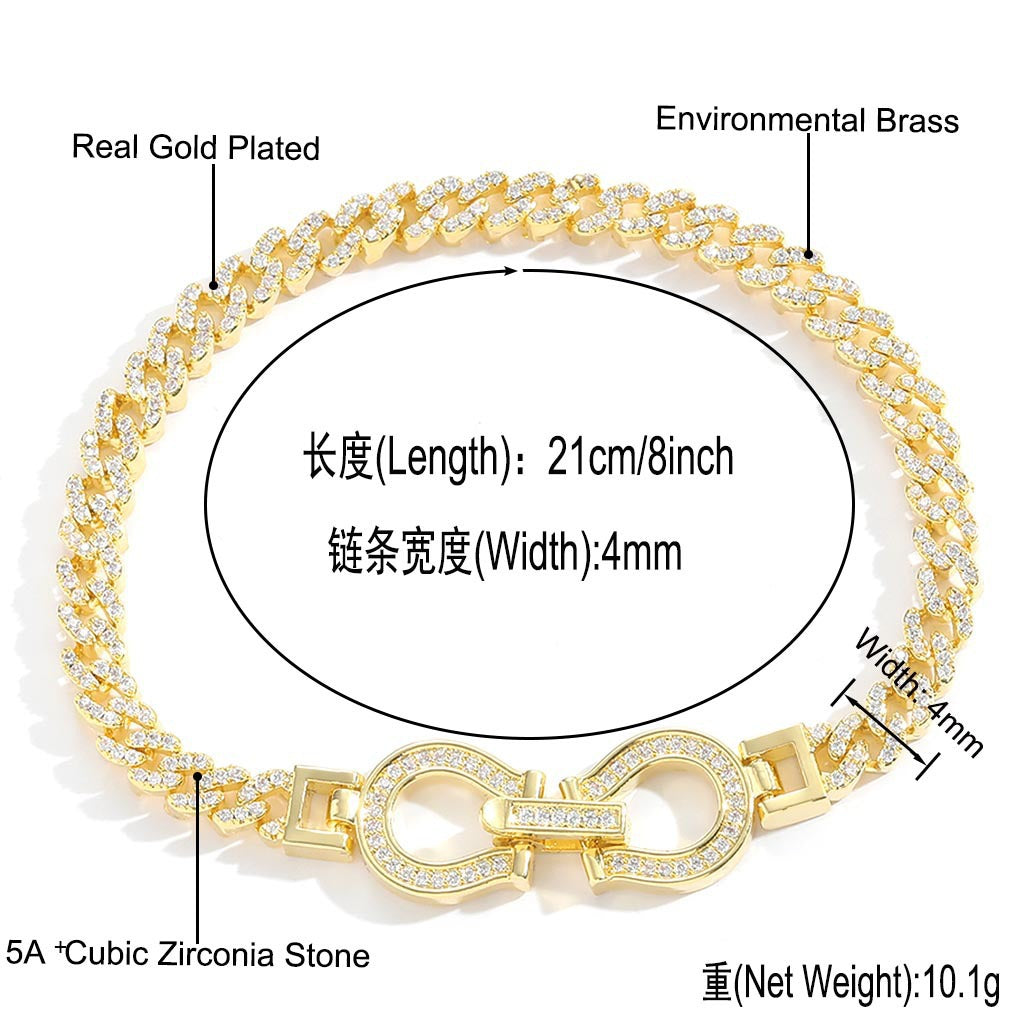 Cuban Link Copper Bracelet for Men and Women
