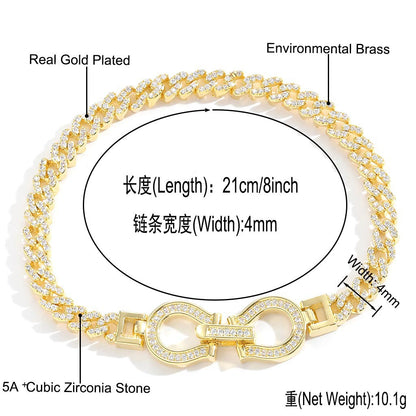 Cuban Link Copper Bracelet for Men and Women