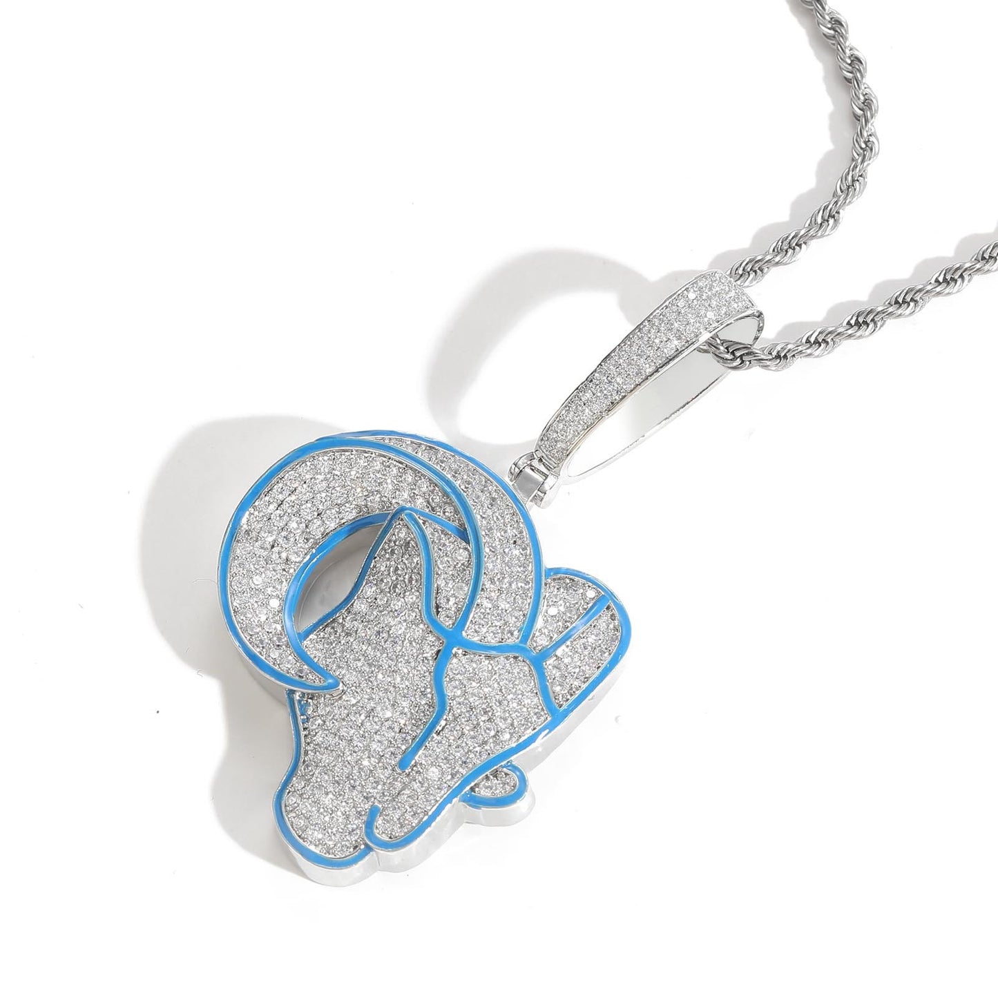 Hip Hop Fashion Cubic Zirconia Pendant Necklace for Men and Women