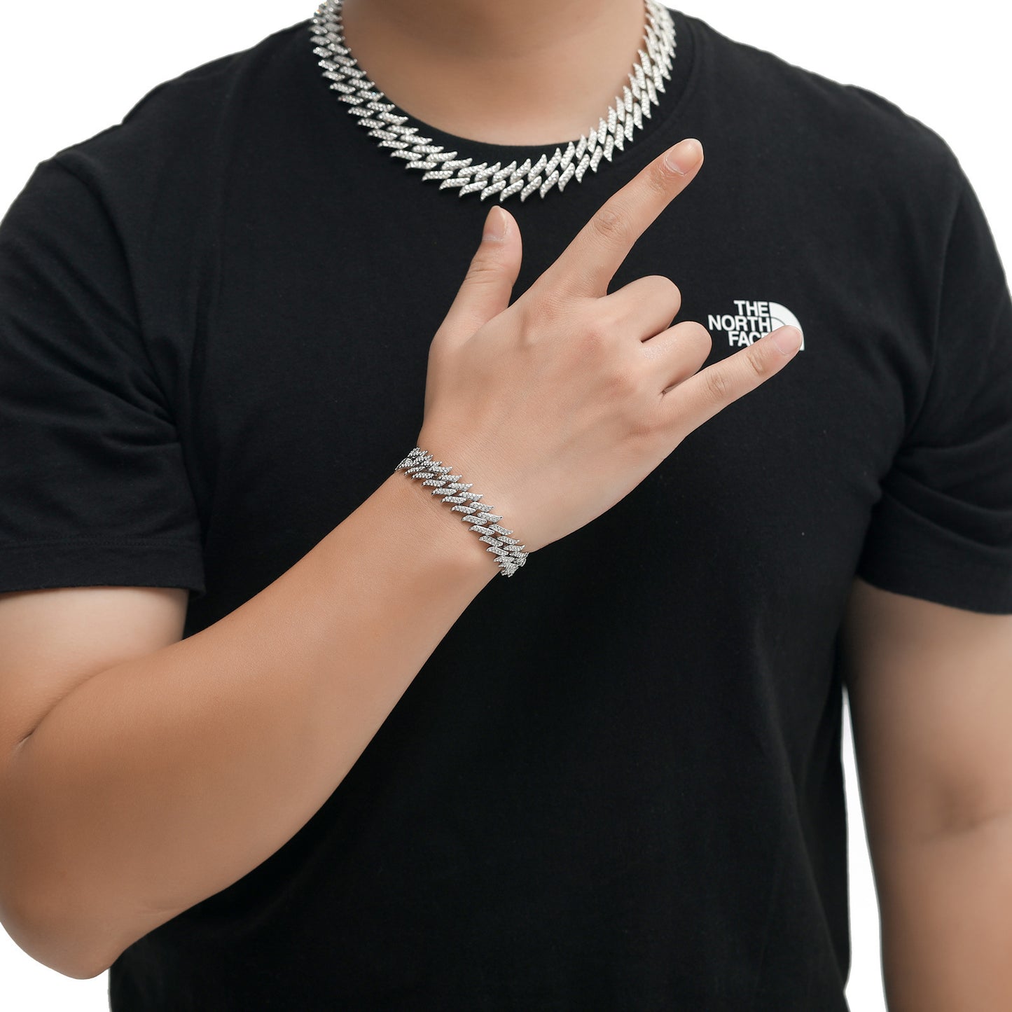 Hip Hop Punk Cuban Link Alloy Bracelet for Men