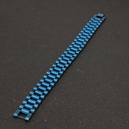 Unisex Stainless Steel Geometric Link Bracelet – Trendy Statement Chain Bangle in Blue, Gold, or Silver