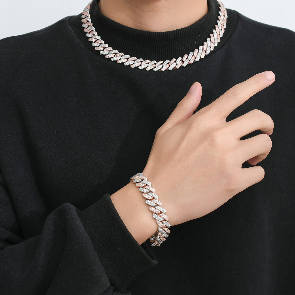 Hip Hop Cuban Link Copper Bracelet for Men