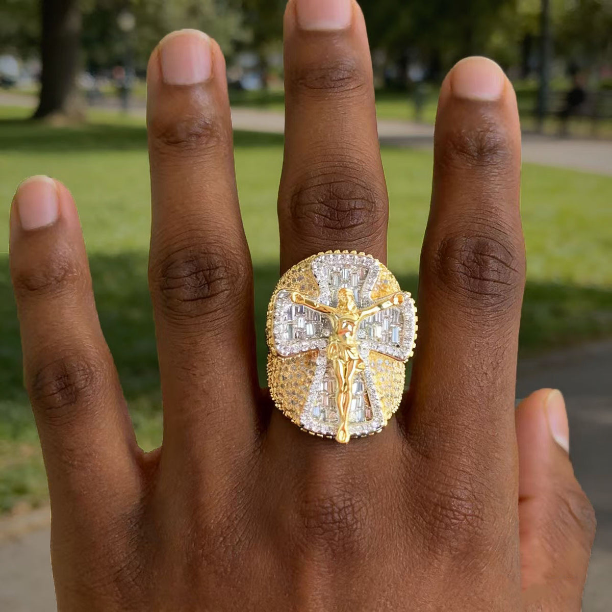 Iced Out Angel Statement Ring product image