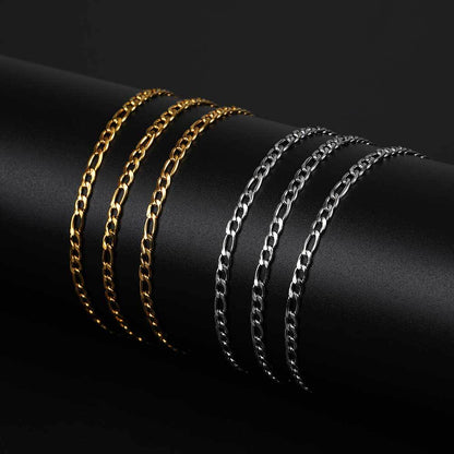 3-6 mm Figaro Link Stainless steel Necklace - CHA074