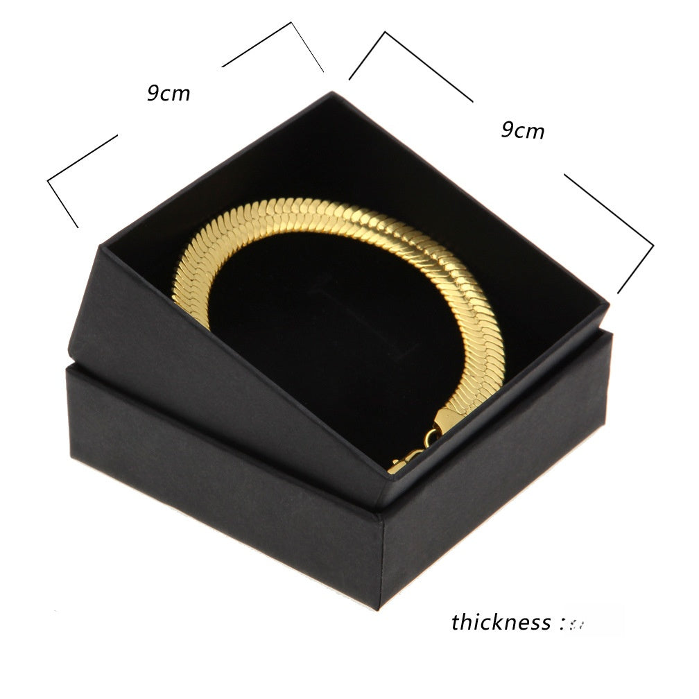 Black Paper Jewelry Gift Box for Bracelet, Necklace, Earrings, Ring & Chain