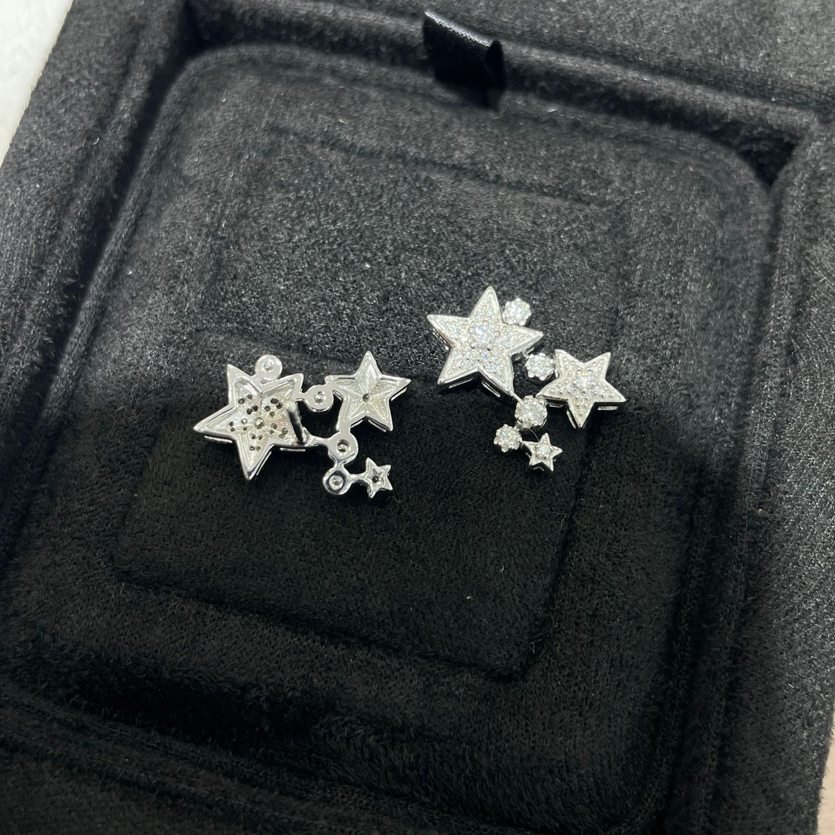 Star Stud Earrings for Women, Five-Point Pavé Sparkle Ear Studs, S925 Needle product image