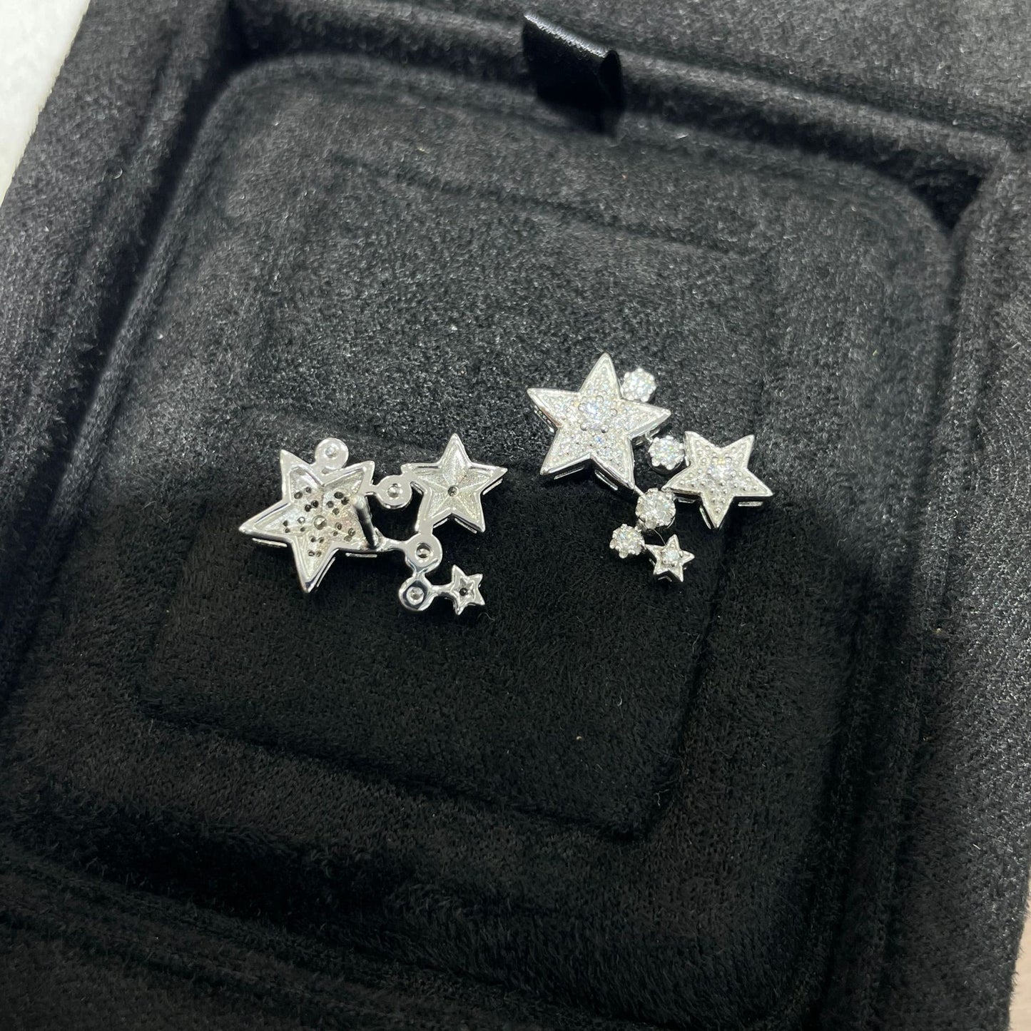 Star Stud Earrings for Women, Five-Point Pavé Sparkle Ear Studs, S925 Needle product image
