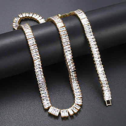 Hip Hop Square Cubic Zirconia Bracelet for Men and Women