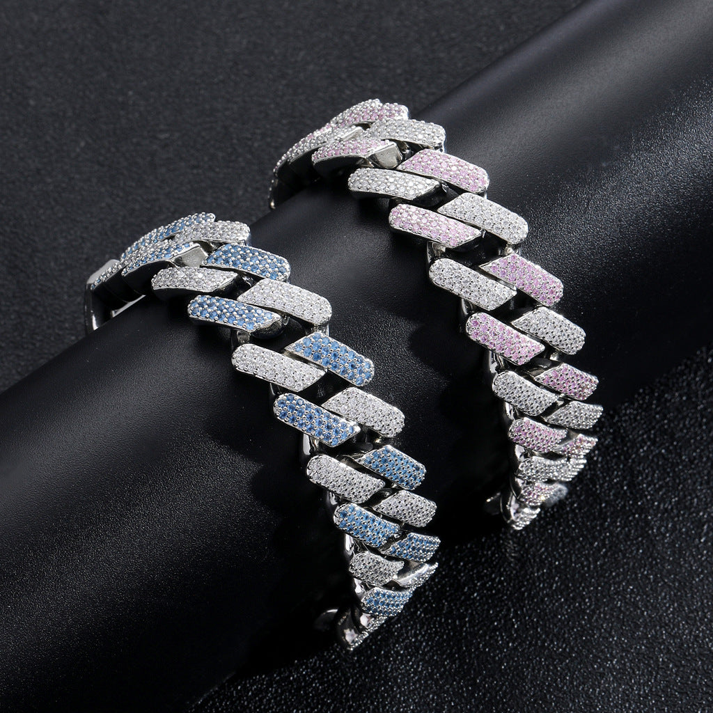 Hip Hop Light Luxury Cuban Link Cubic Zirconia Necklace for Men