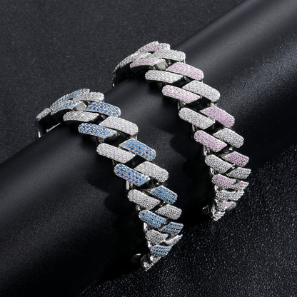 Hip Hop Light Luxury Cuban Link Cubic Zirconia Necklace for Men