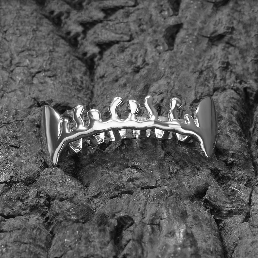 Hip Hop Grillz Mouth Jewelry for Men & Women - Statement Copper Tooth Cap in Gold or Silver Tone