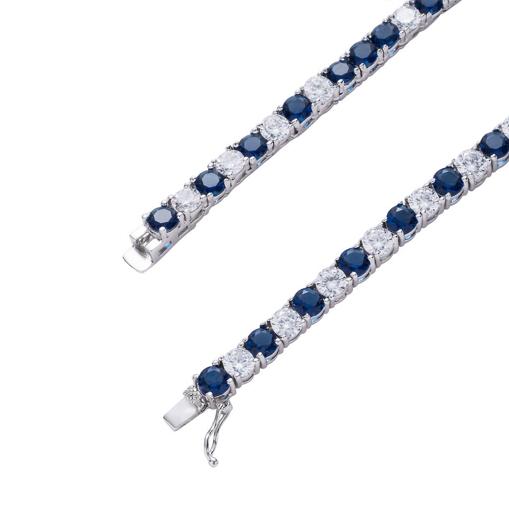 Hip Hop Minimalist Tennis Chain Cubic Zirconia Necklace for Men and Women