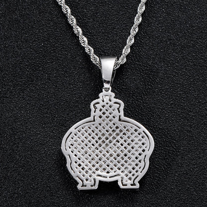 Hip Hop Fashion Cubic Zirconia Pendant Necklace for Men and Women