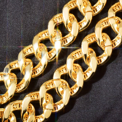 Unisex Iced Out Cuban Chain Statement Necklace