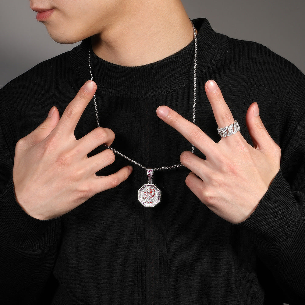 Zodiac Animal Pendant Necklace with Cubic Zirconia Twisted Chain for Women product image