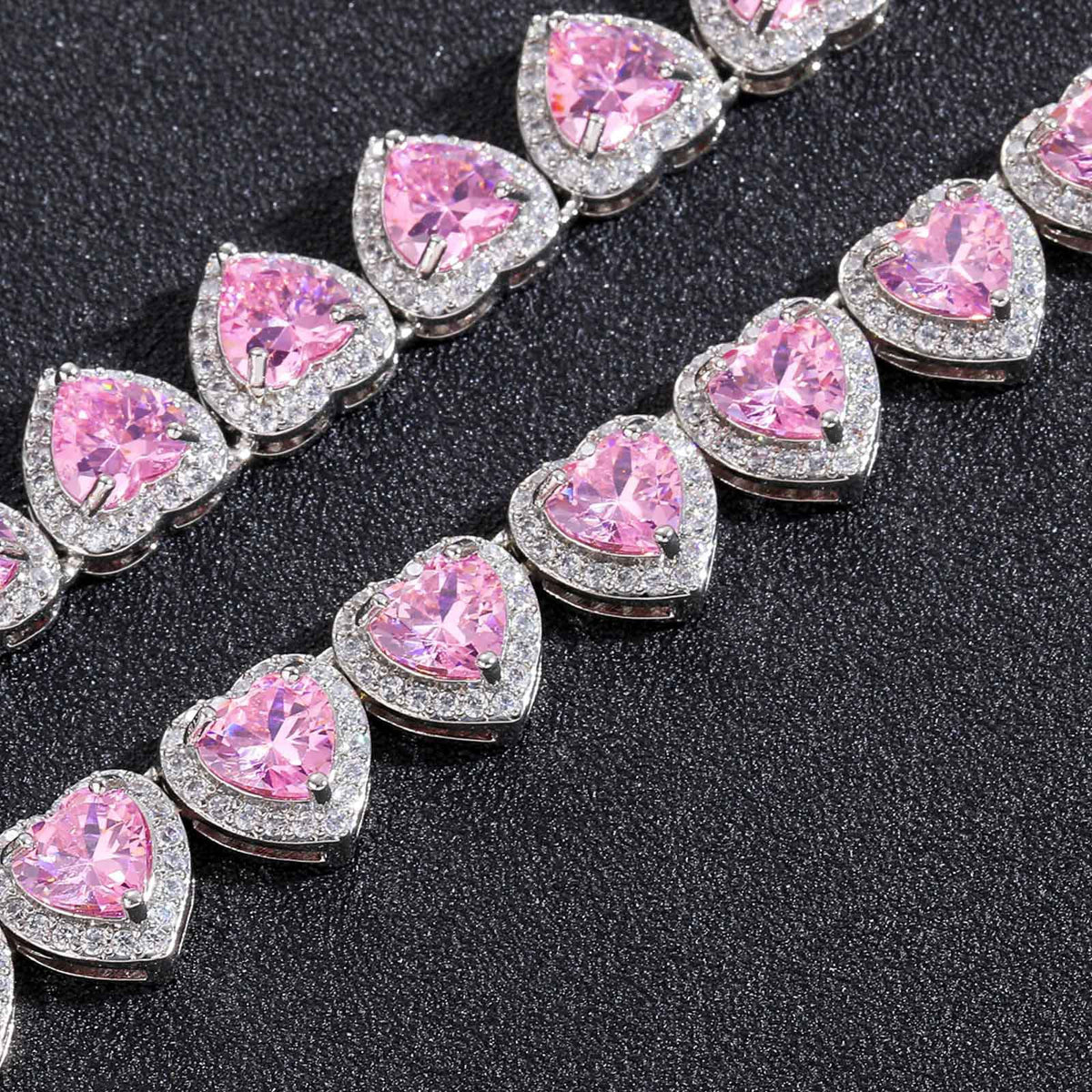Hip Hop Heart Cubic Zirconia Necklace for Men and Women product image