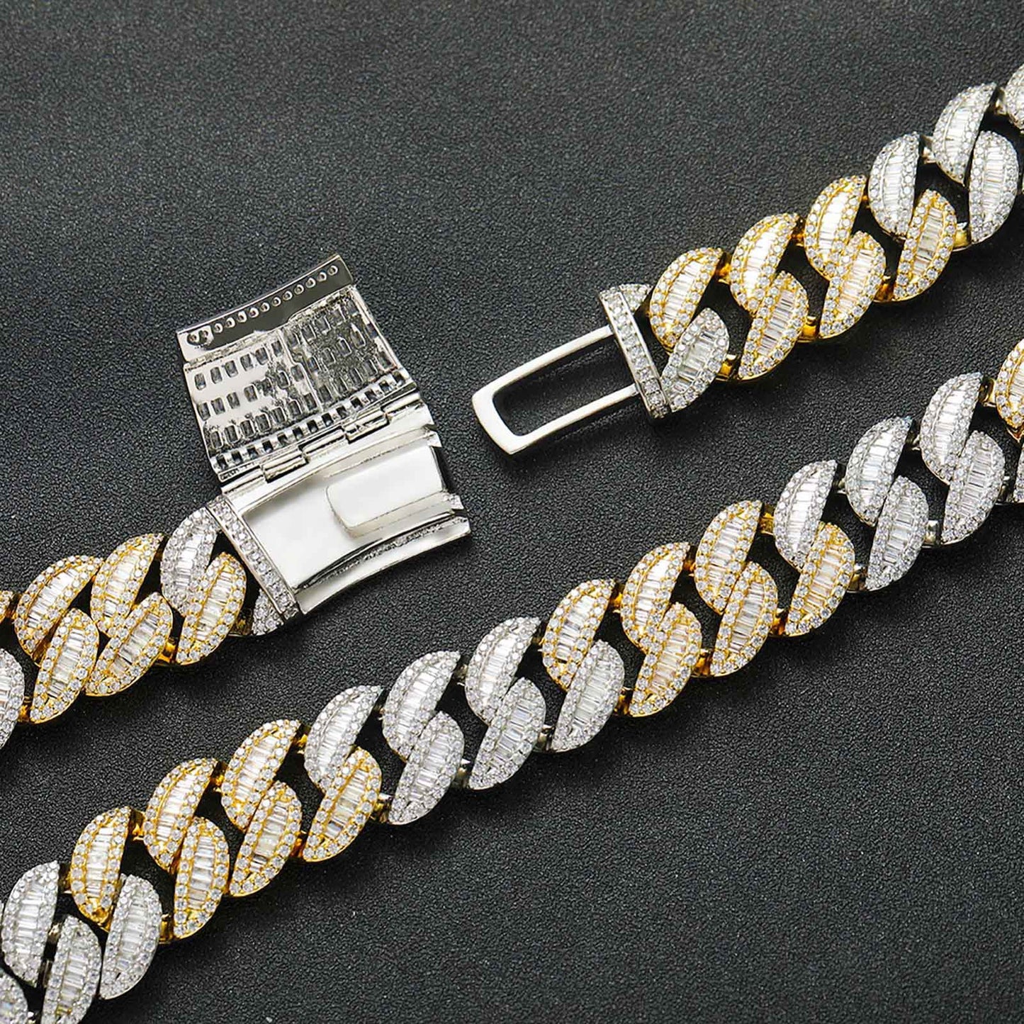 Hip Hop Cuban Link Cubic Zirconia Bracelet for Men