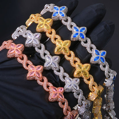 Clover and Infinity CZ Link Copper Necklace or Bracelet - CHA295