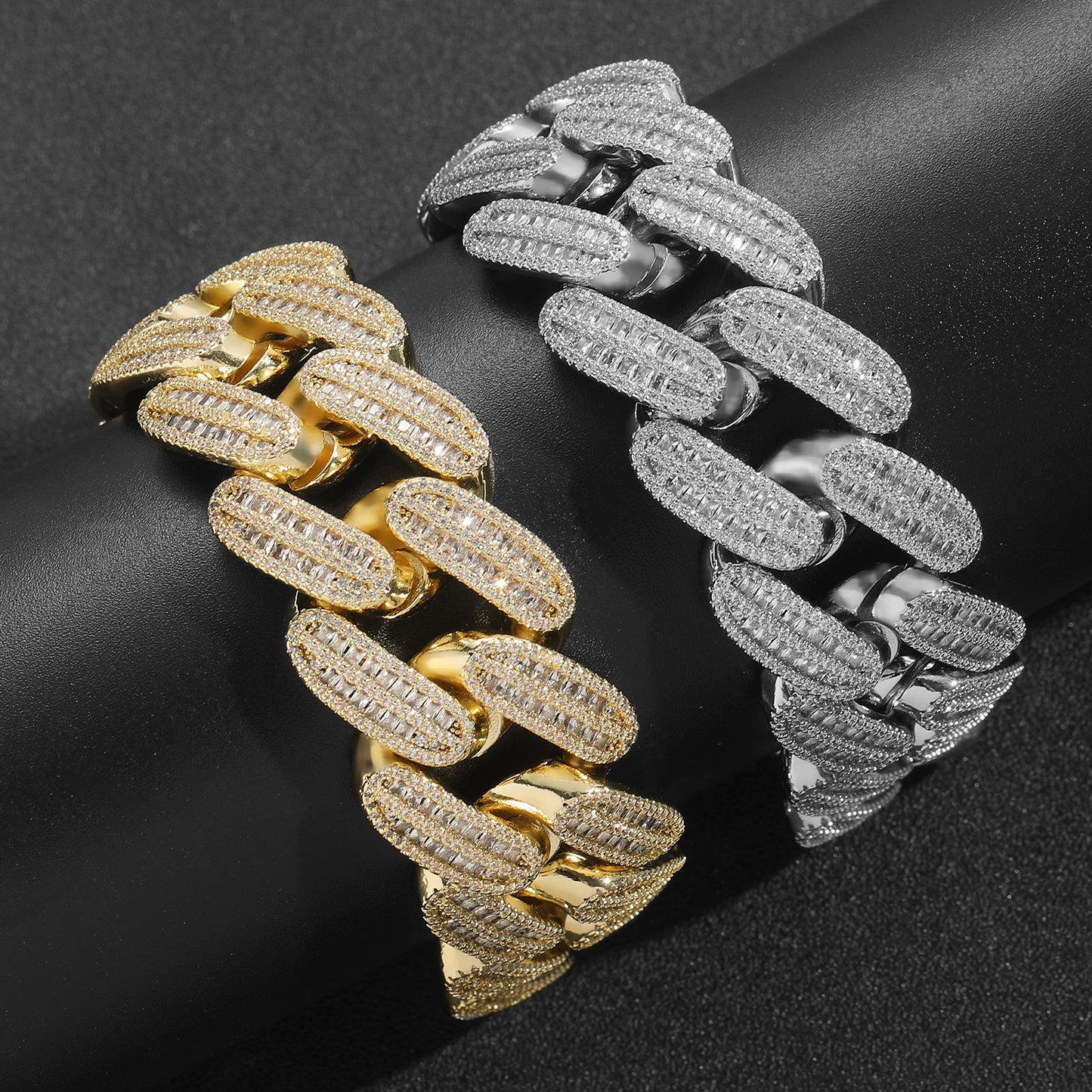 Hip Hop Light Luxury Cuban Link Cubic Zirconia Necklace for Men