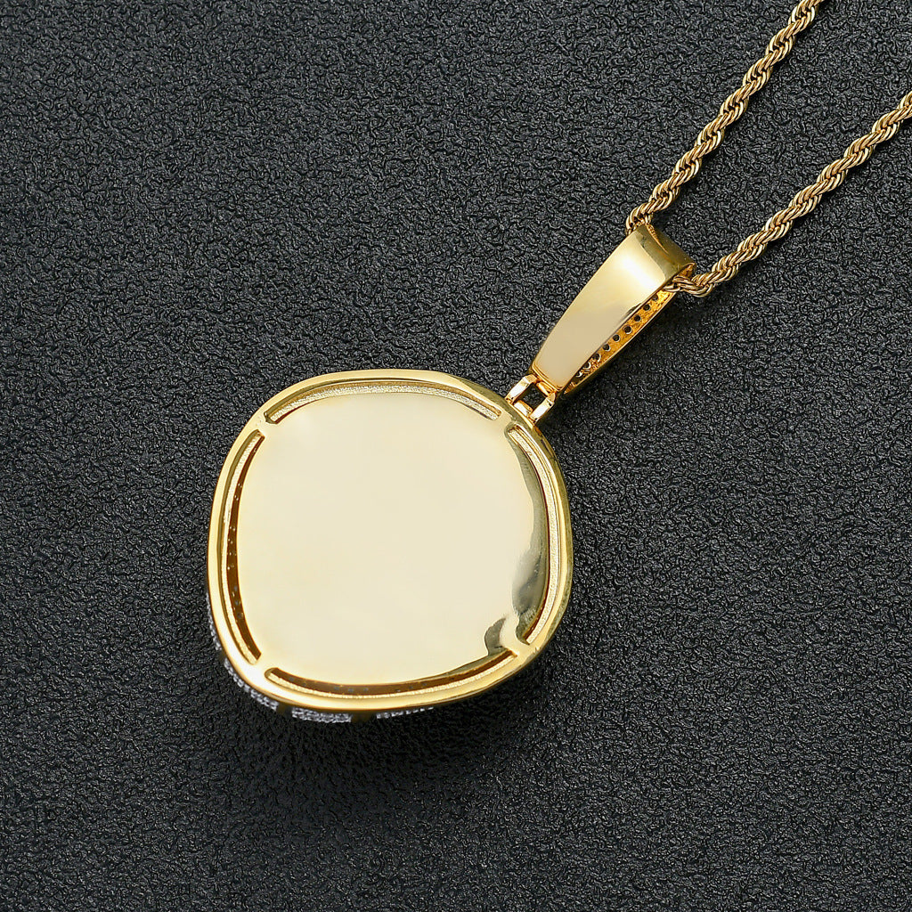 Hip Hop Fashion Cubic Zirconia Pendant Necklace for Men and Women