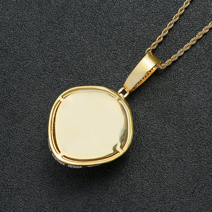Hip Hop Fashion Cubic Zirconia Pendant Necklace for Men and Women