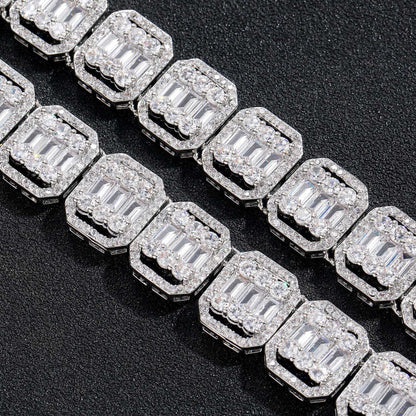 Hip Hop Cuban Link Cubic Zirconia Bracelet for Men