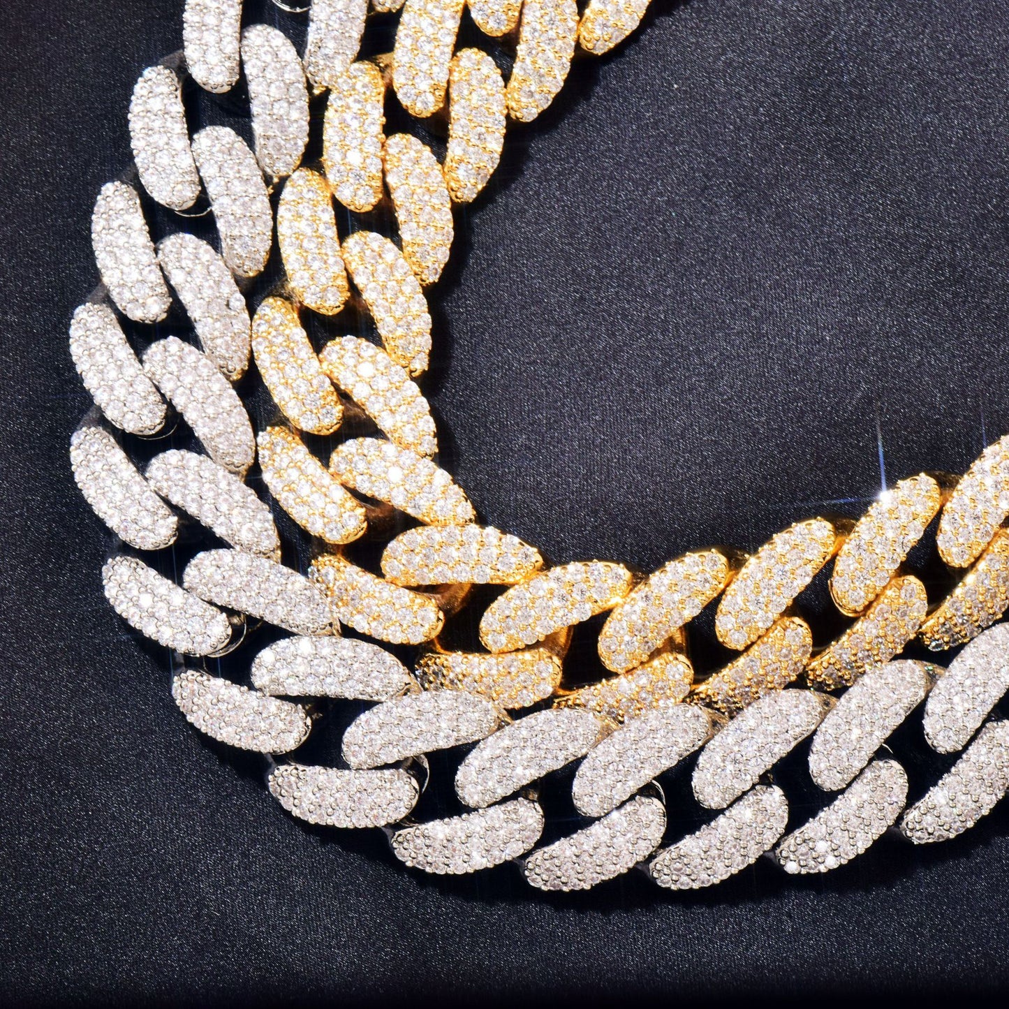 Unisex Iced Cuban Chain Statement Necklace